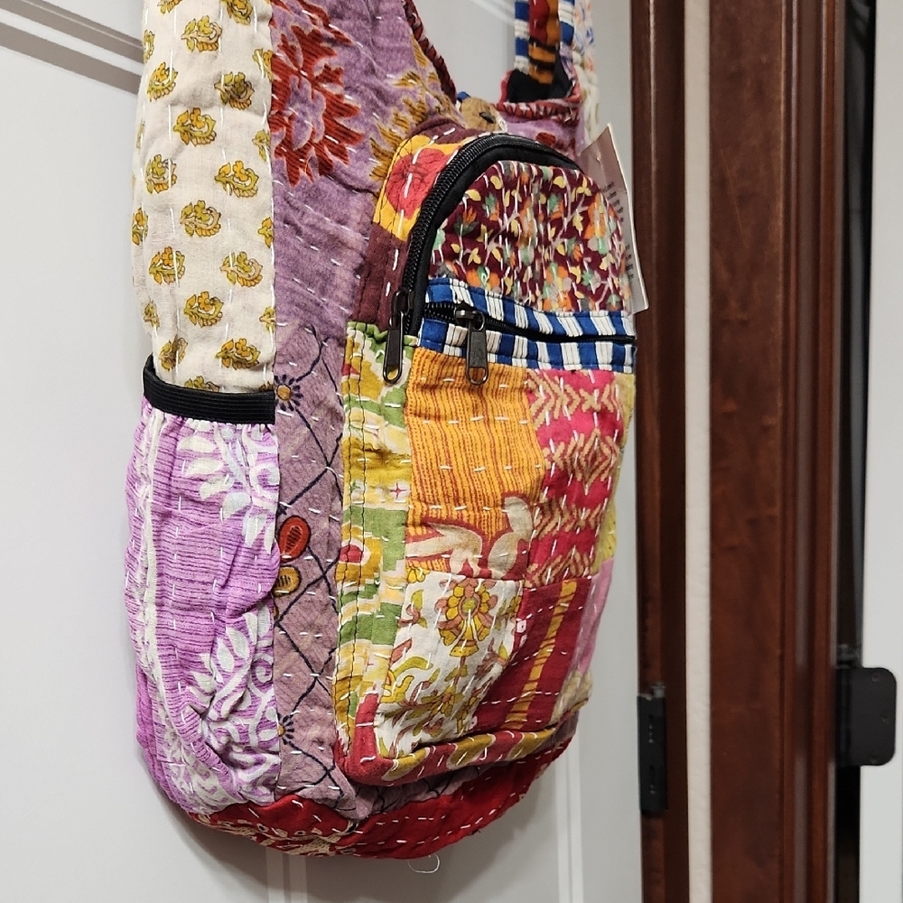 Rising International Multicolor Patchwork Shoulde… - image 4